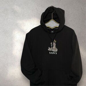 Vans Mens Black Rattlesnake Graphic Hoodie Sweatshirt Large